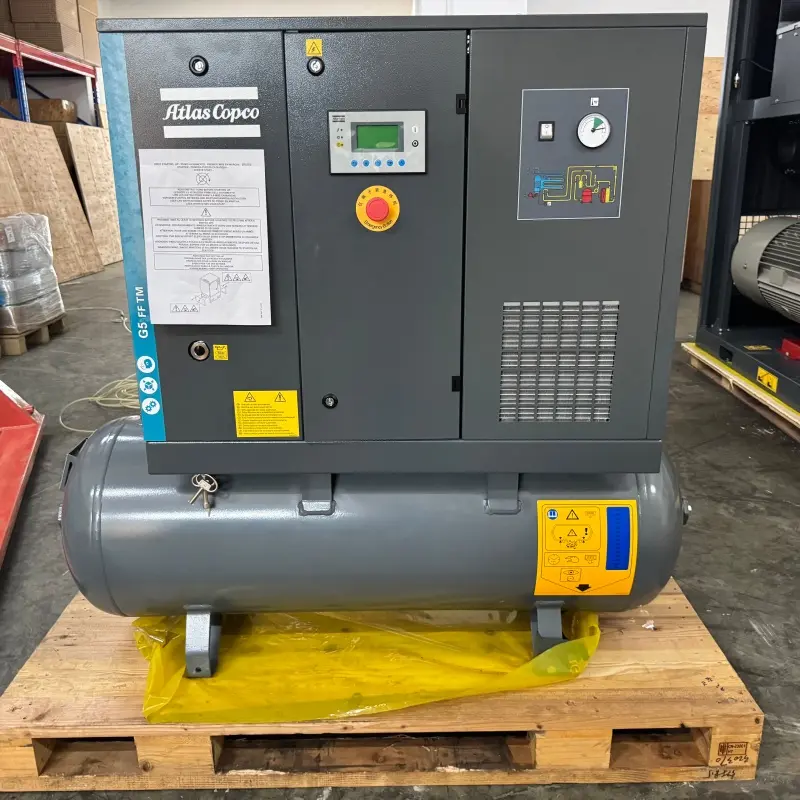 Atlas Copco G5 FF компресор со завртки со вбризгување на масло 5,5 kW 7,5 HP Оригинален интегриран сушач