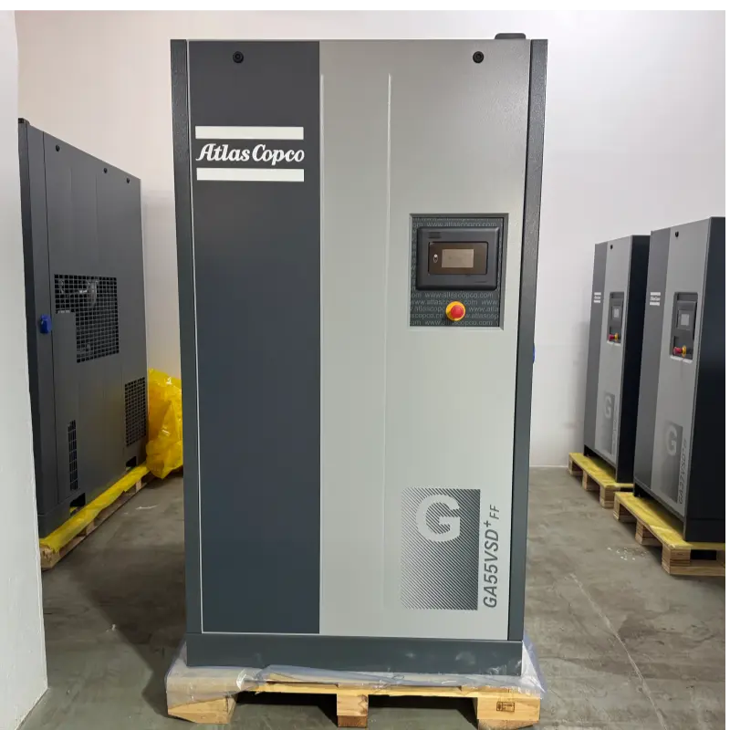 Atlas Copco GA55VSD+FF 55kW 75HP Воздушен компресор со завртки со вбризгување на масло Оригинален за индустриски